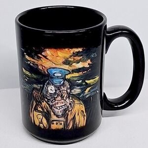 Police Monkey Coffee Mug Funny Cartoon Cop Humor Gift Cup Character Illustration